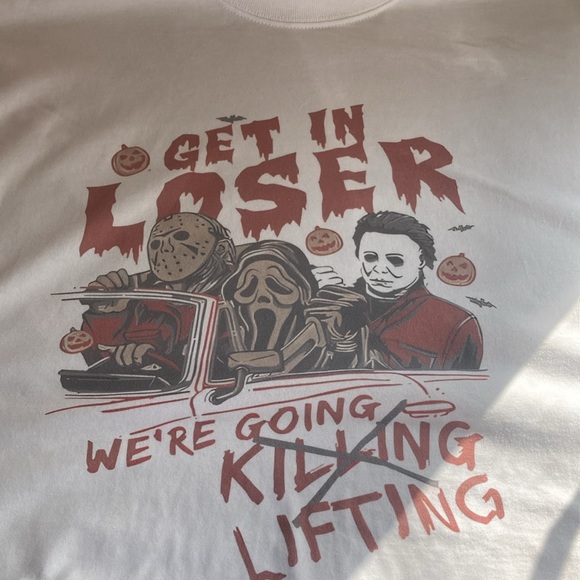 Pre owned  Horror Movie Character  T Shirt Large White Bella + Canvas Unisex - Picture 5 of 8